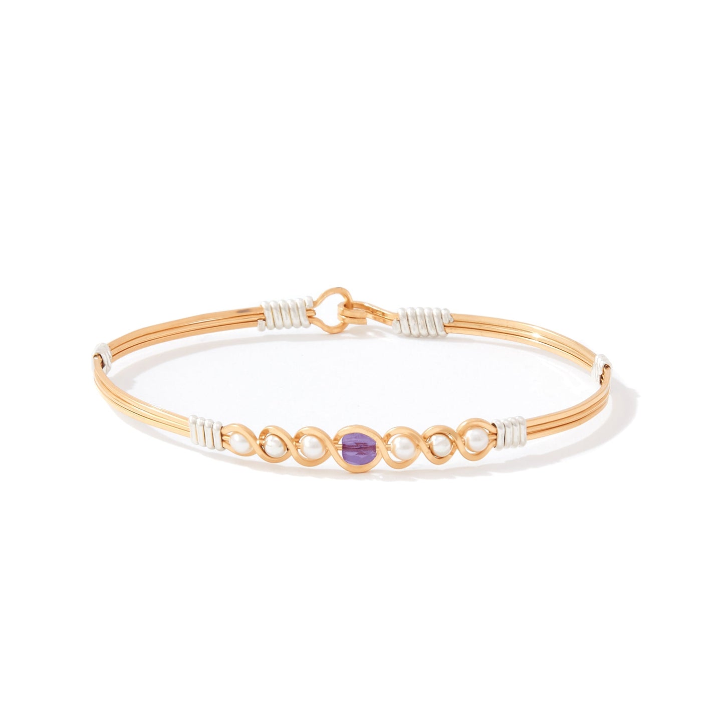 Divine Plan Bracelet in 14K Gold Artist Wire with Silver Wraps