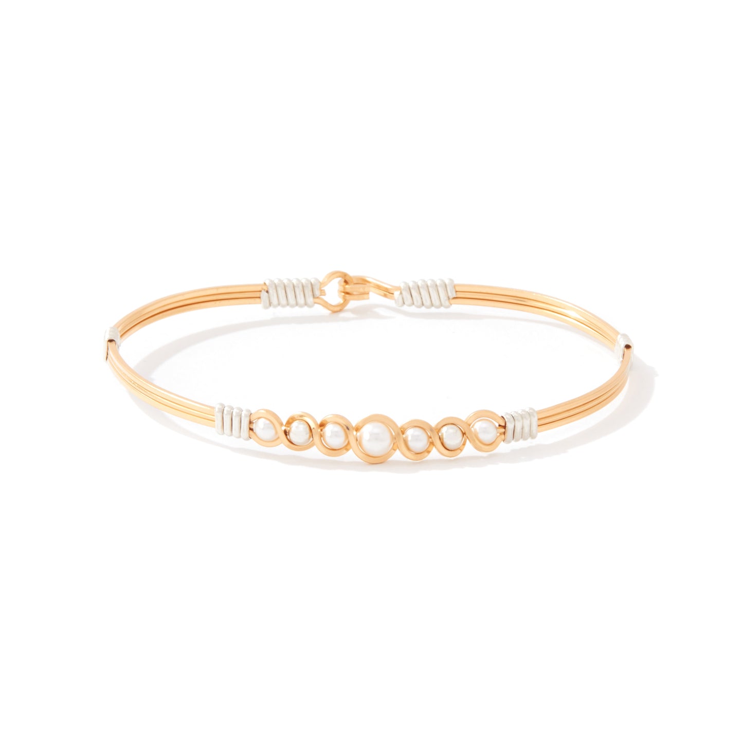 Divine Plan Bracelet in 14K Gold Artist Wire with Silver Wraps