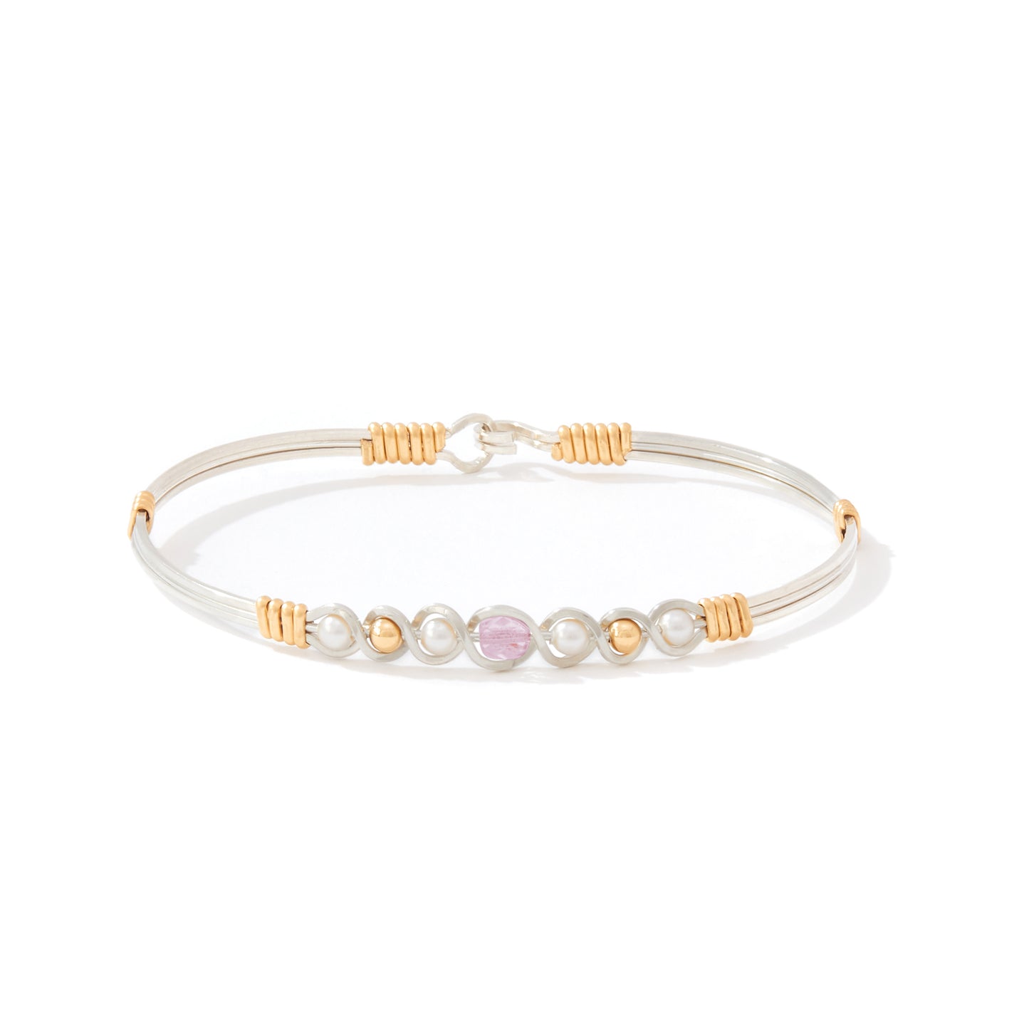 Divine Plan Bracelet in Silver with 14K Gold Artist Wire Wraps