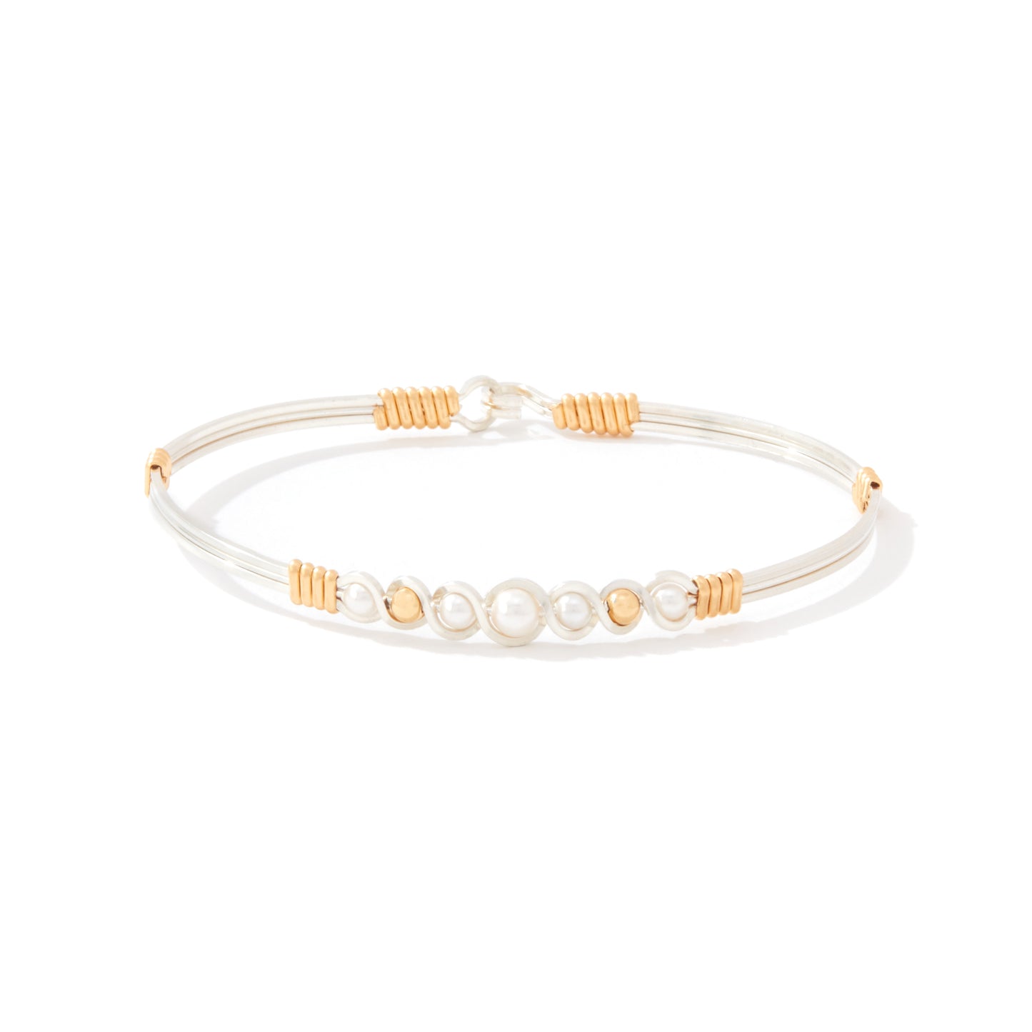 Divine Plan Bracelet in Silver with 14K Gold Artist Wire Wraps