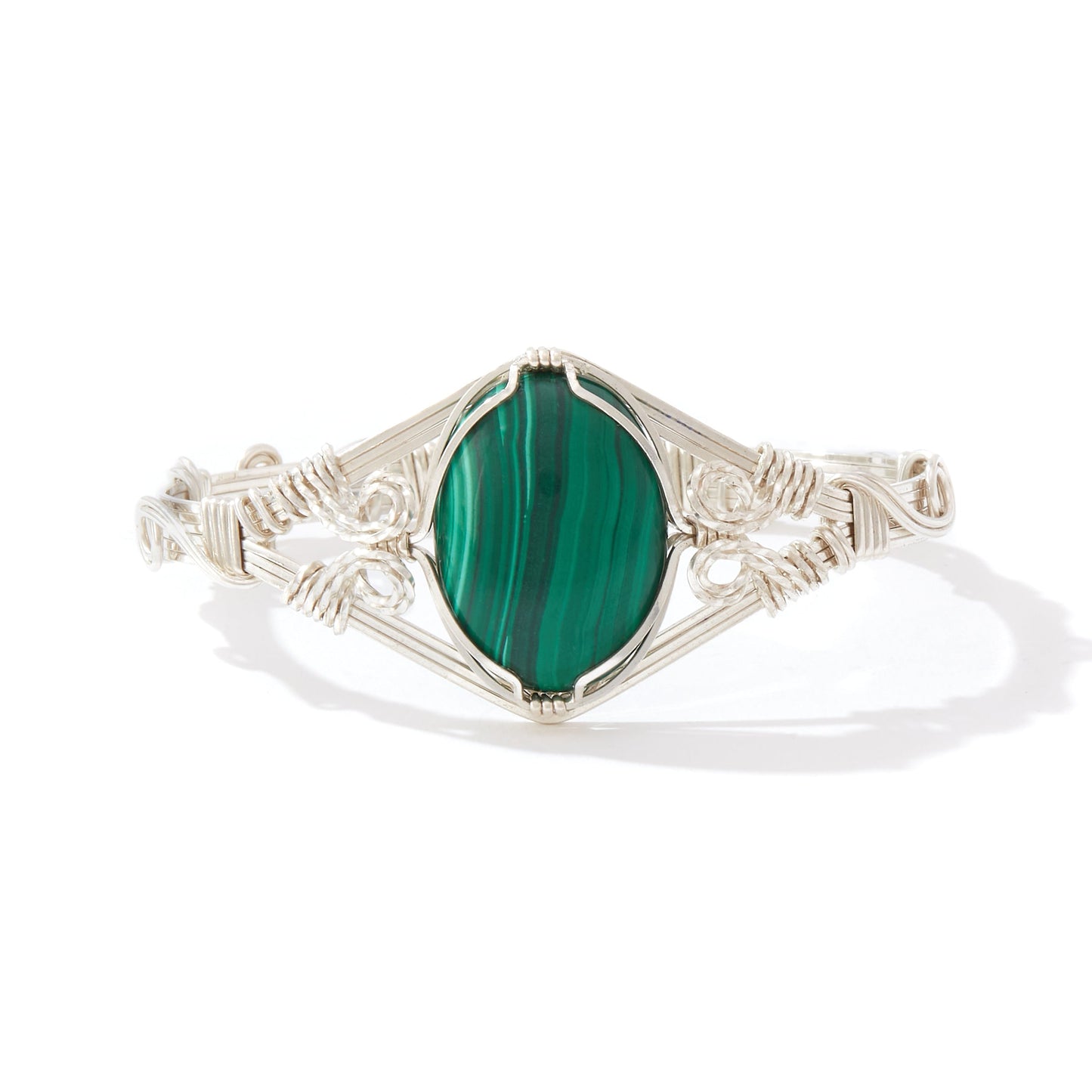 Semi-Precious Cabochon Bracelet Sterling Silver