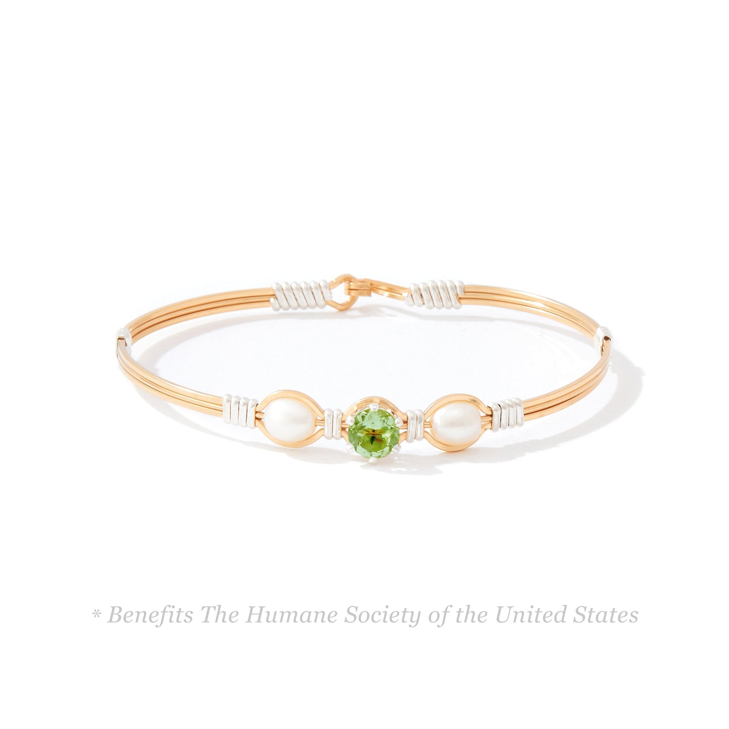 Puppy Love Bracelet in 14K Gold Artist Wire with Sterling Silver Wraps