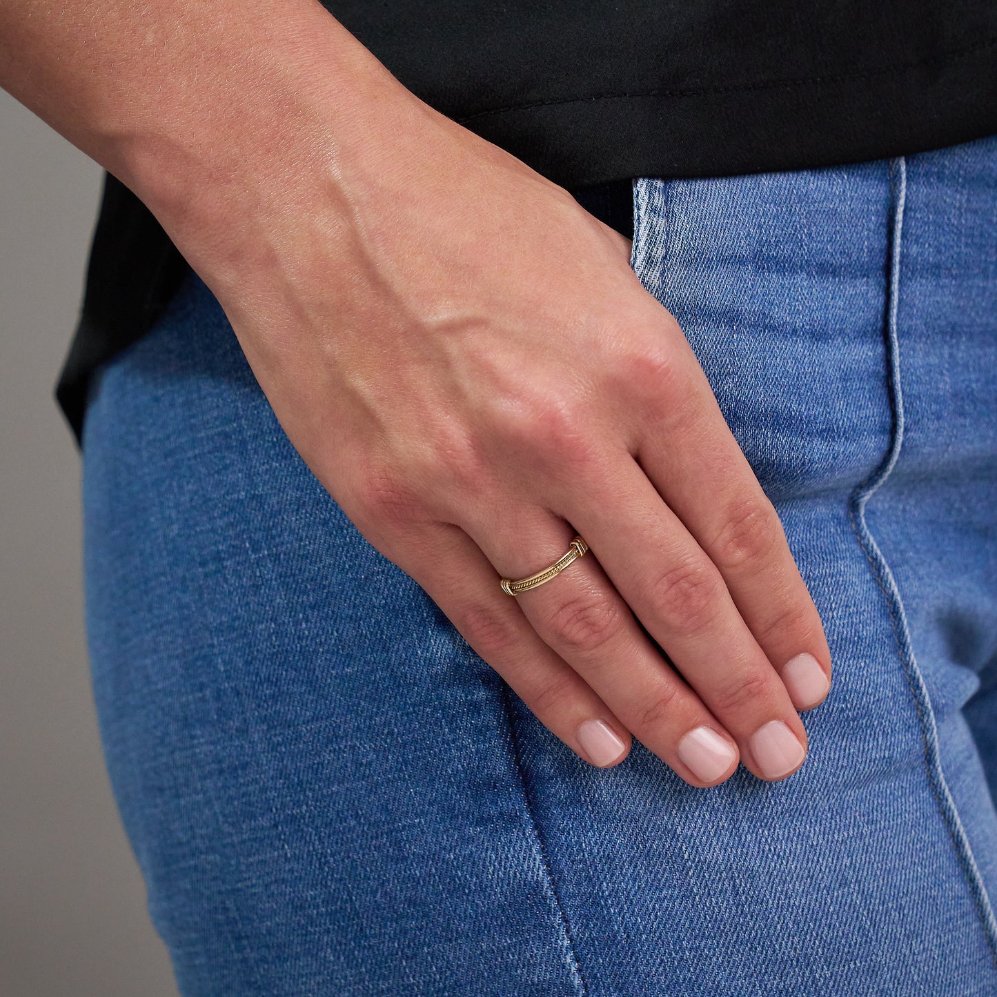 Be Kind Ring - Gold | 14K Gold Artist Wire | Lifestyle Shot | Ronaldo Designer Jewelry