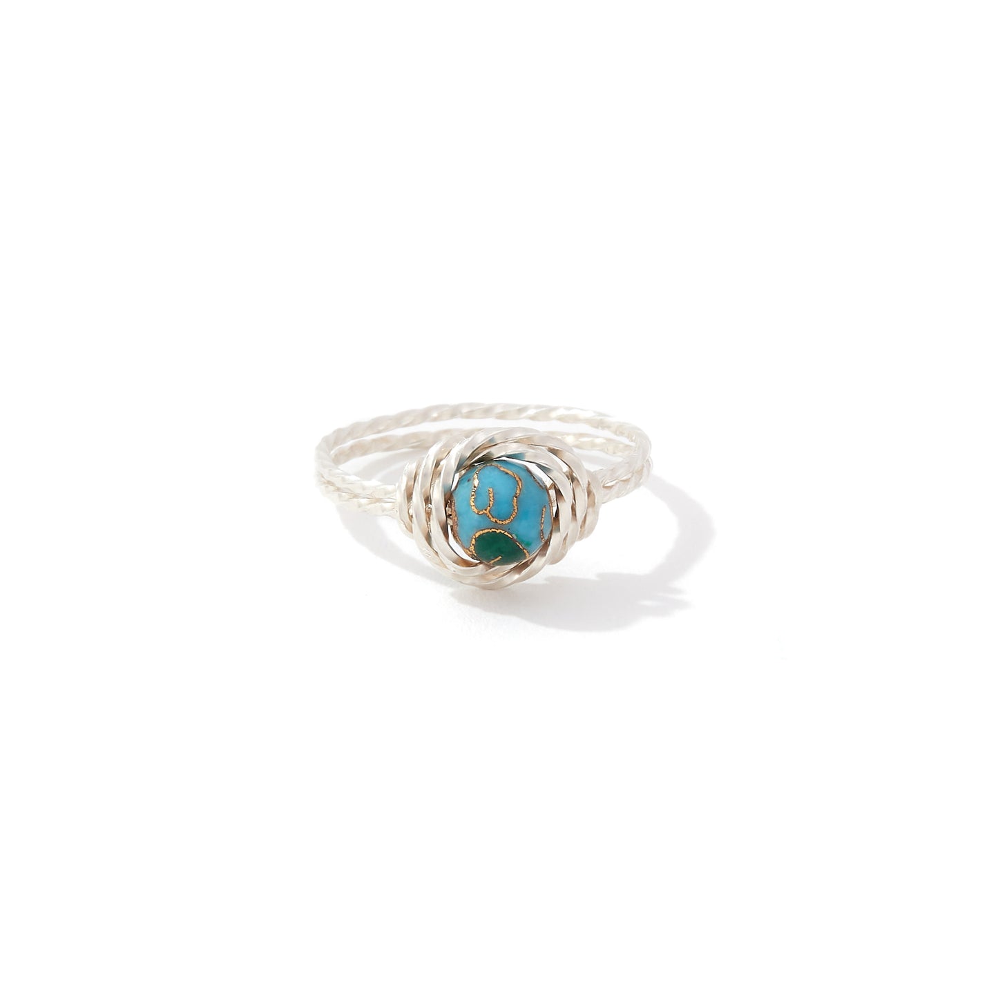 Cloisonne Ring Sterling Silver