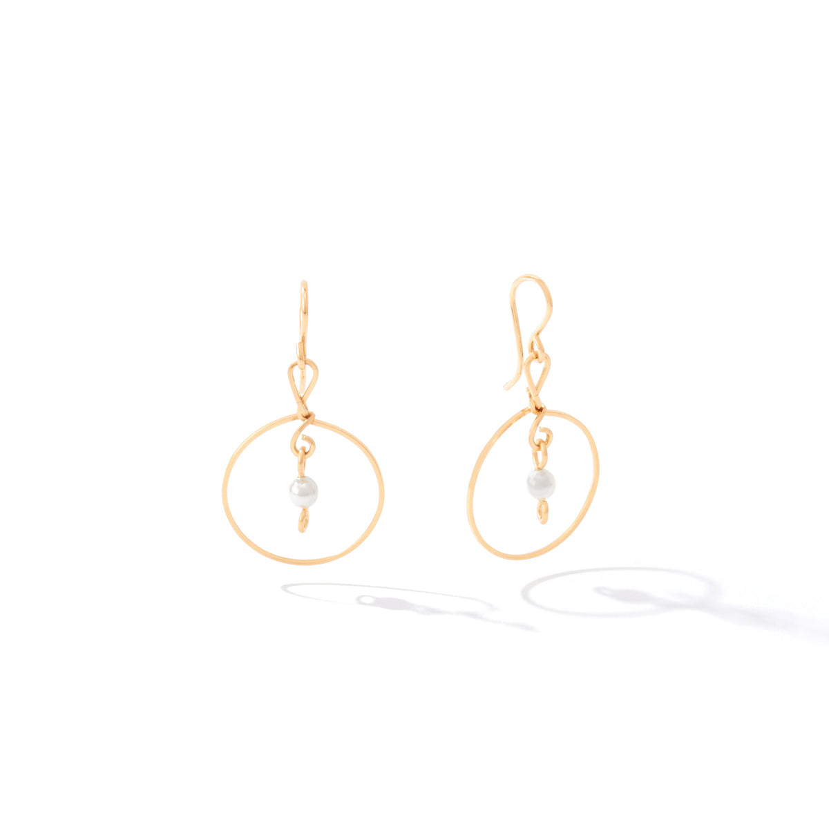 Always By My Side Earrings | 14K Gold Artist Wire | Ronaldo Designer Jewelry