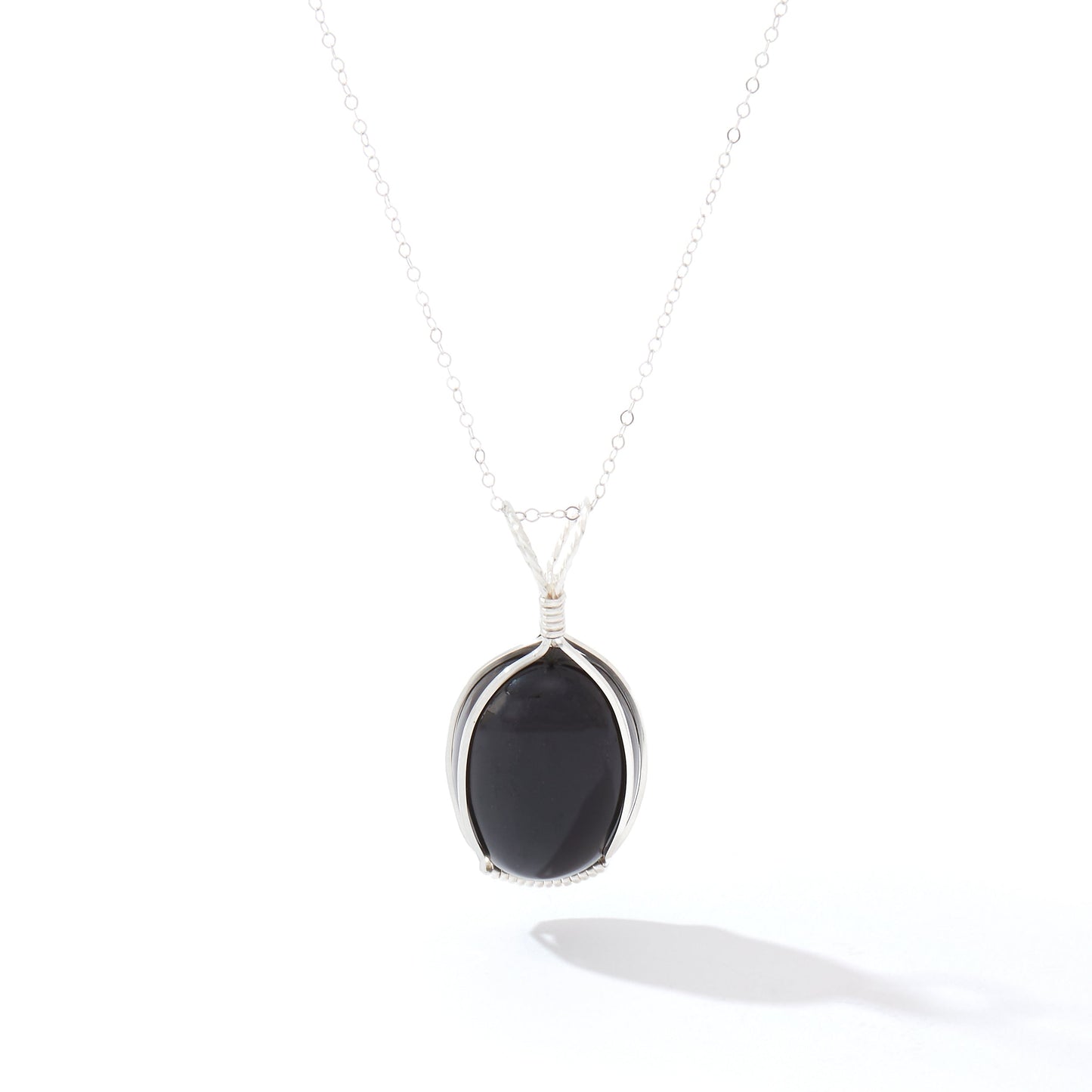 Semi-Precious Cabochon Pendant Sterling Silver