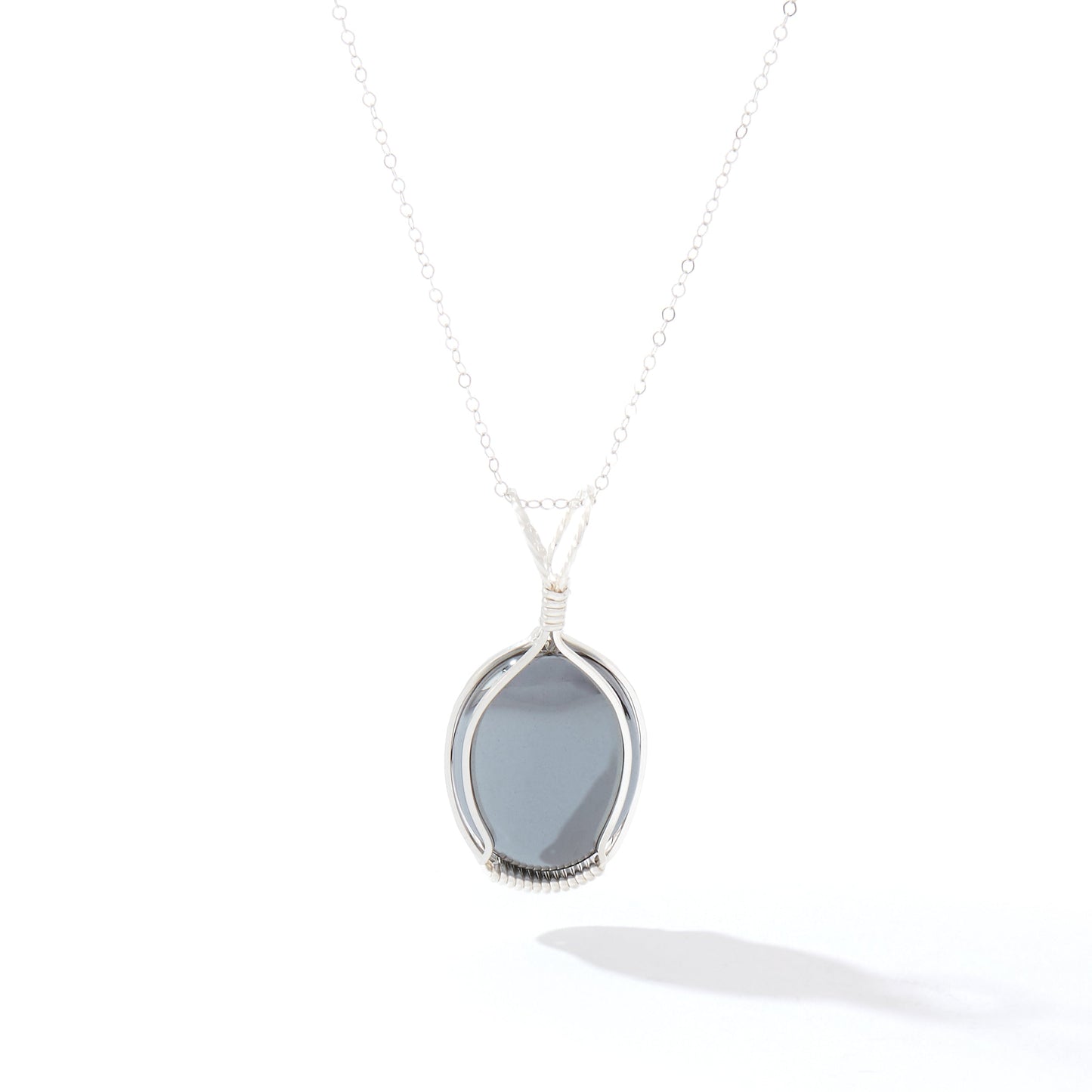 Semi-Precious Cabochon Pendant Sterling Silver