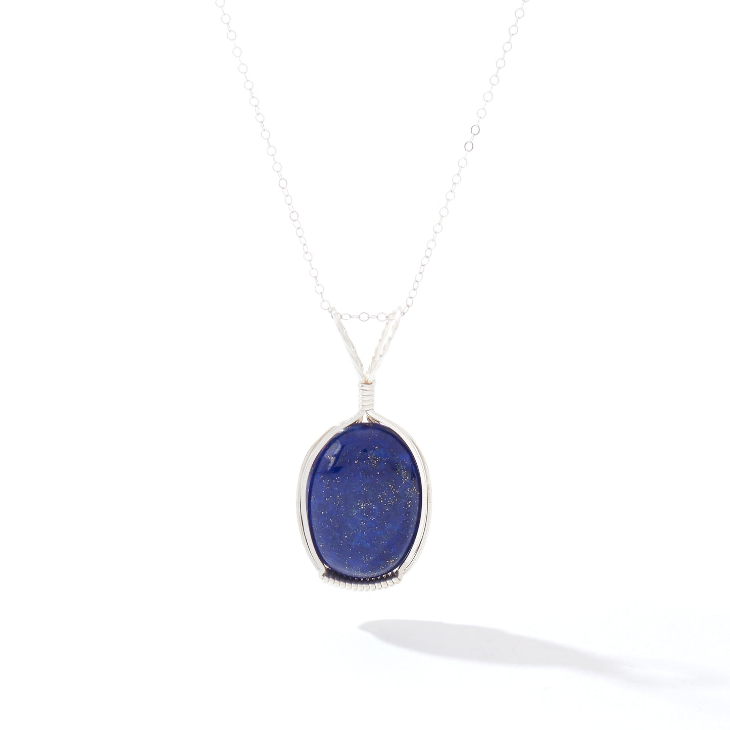 Semi-Precious Cabochon Pendant Sterling Silver