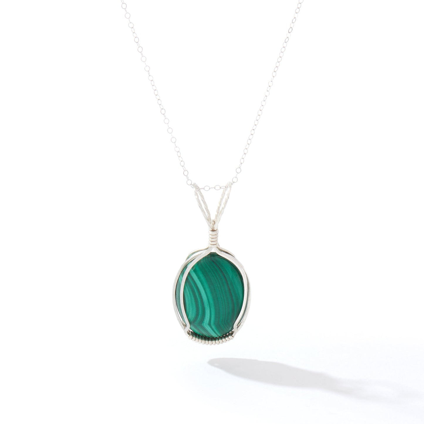 Semi-Precious Cabochon Pendant Sterling Silver
