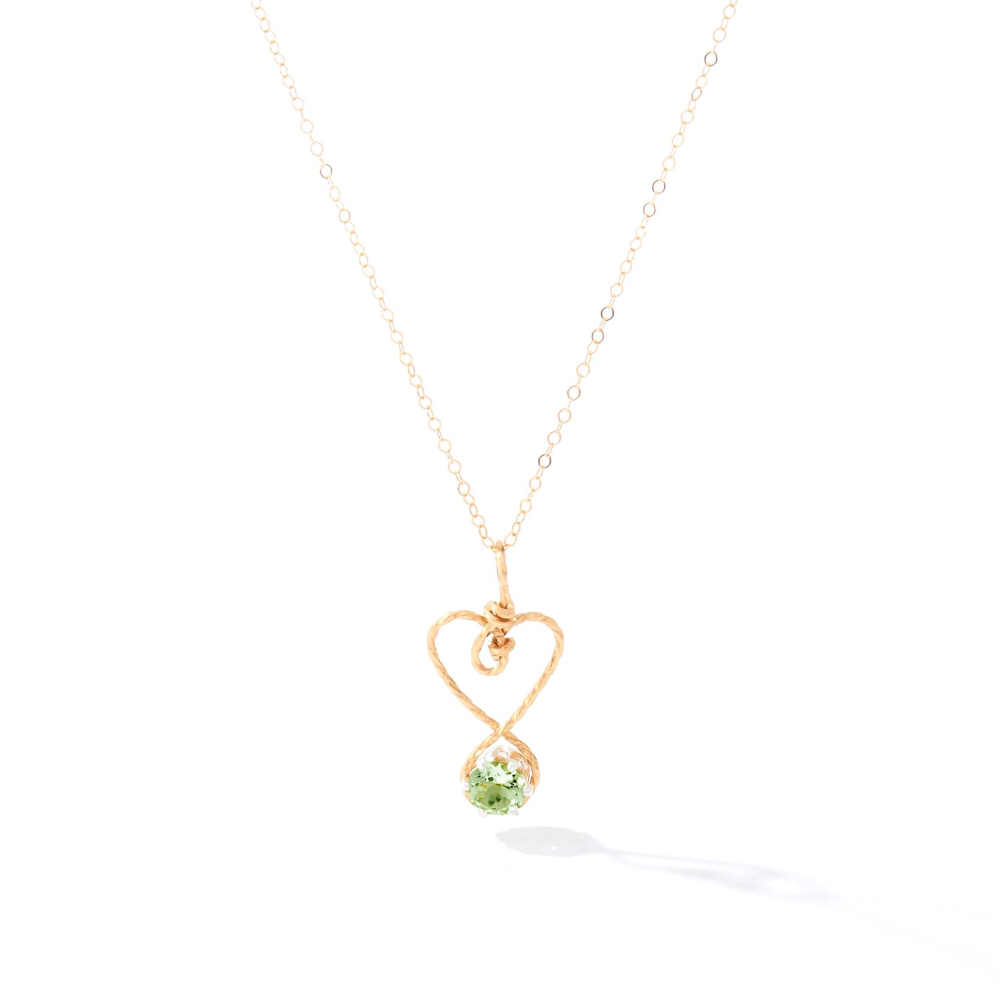 Hold My Heart Pendant in 14k Gold Artist Wire