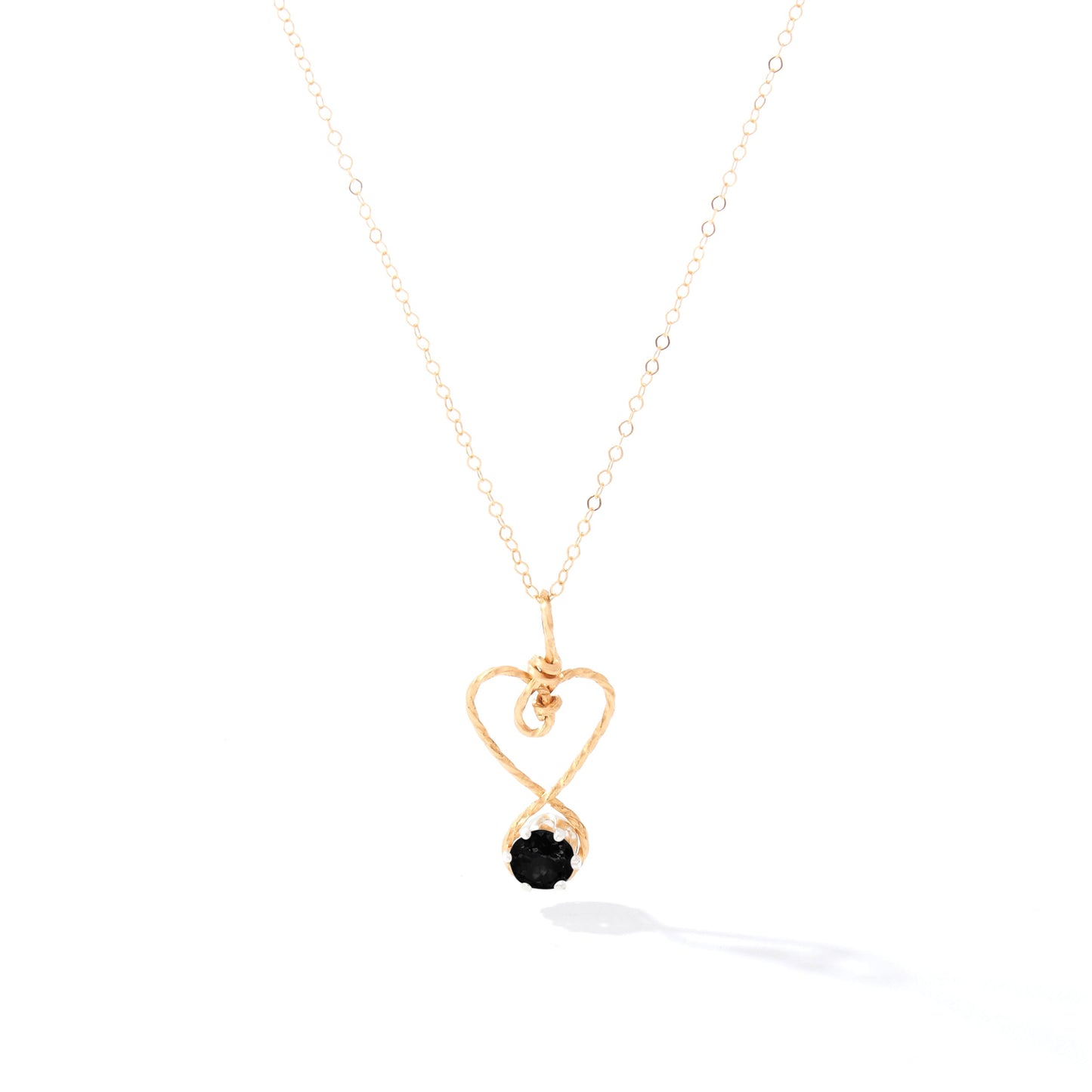 Hold My Heart Pendant in 14k Gold Artist Wire