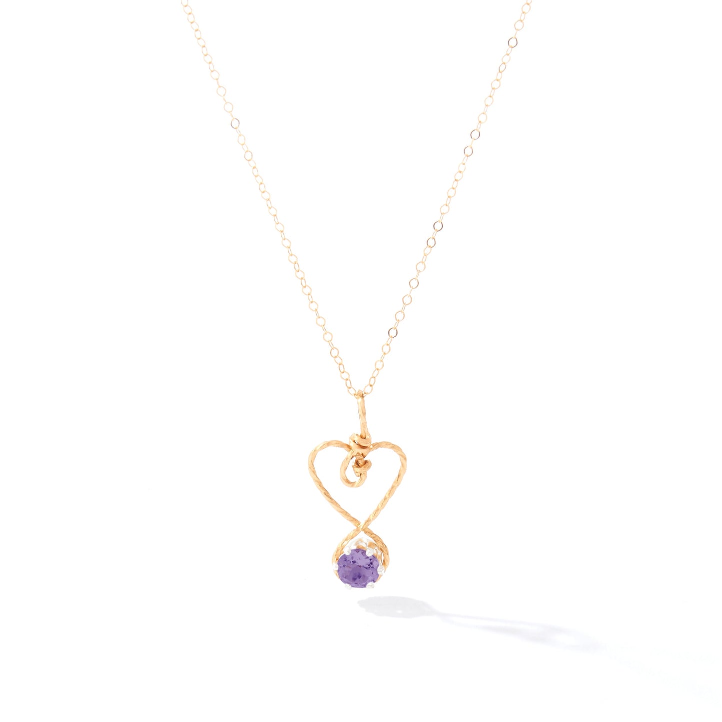 Hold My Heart Pendant in 14k Gold Artist Wire