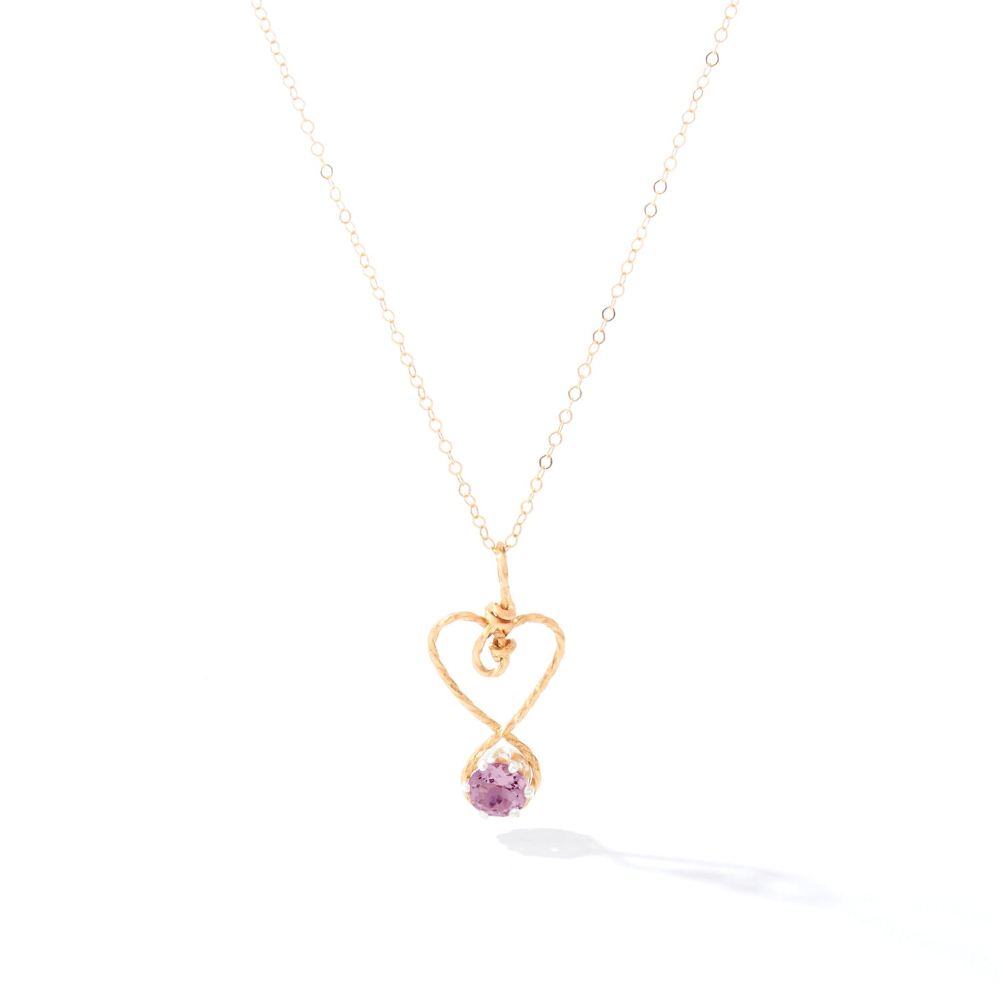 Hold My Heart Pendant in 14k Gold Artist Wire