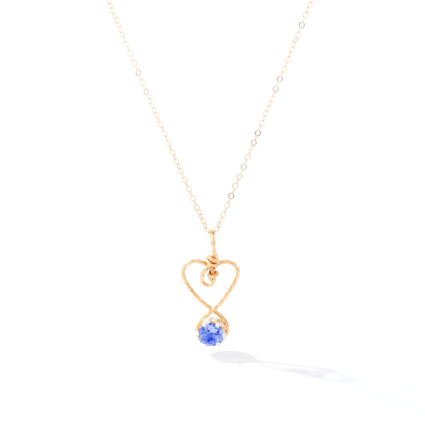 Hold My Heart Pendant in 14k Gold Artist Wire