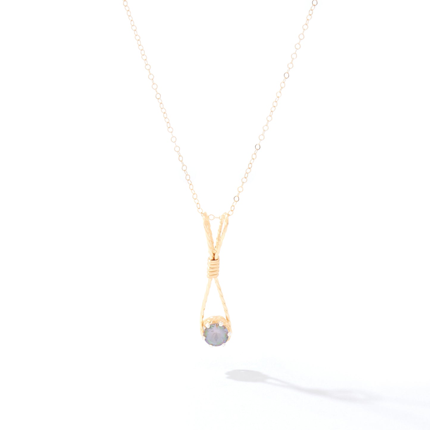 Shining Star Pendant in 14k Gold Artist Wire
