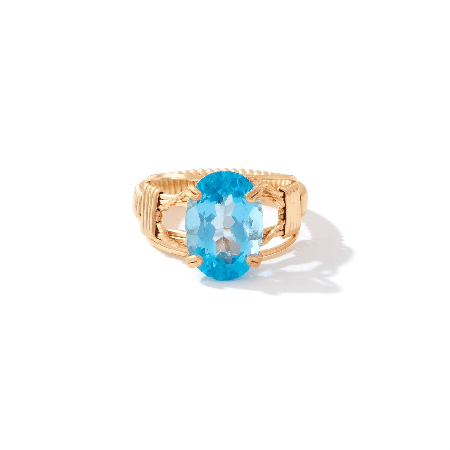 Gemstone Ring 14K Gold Artist Wire