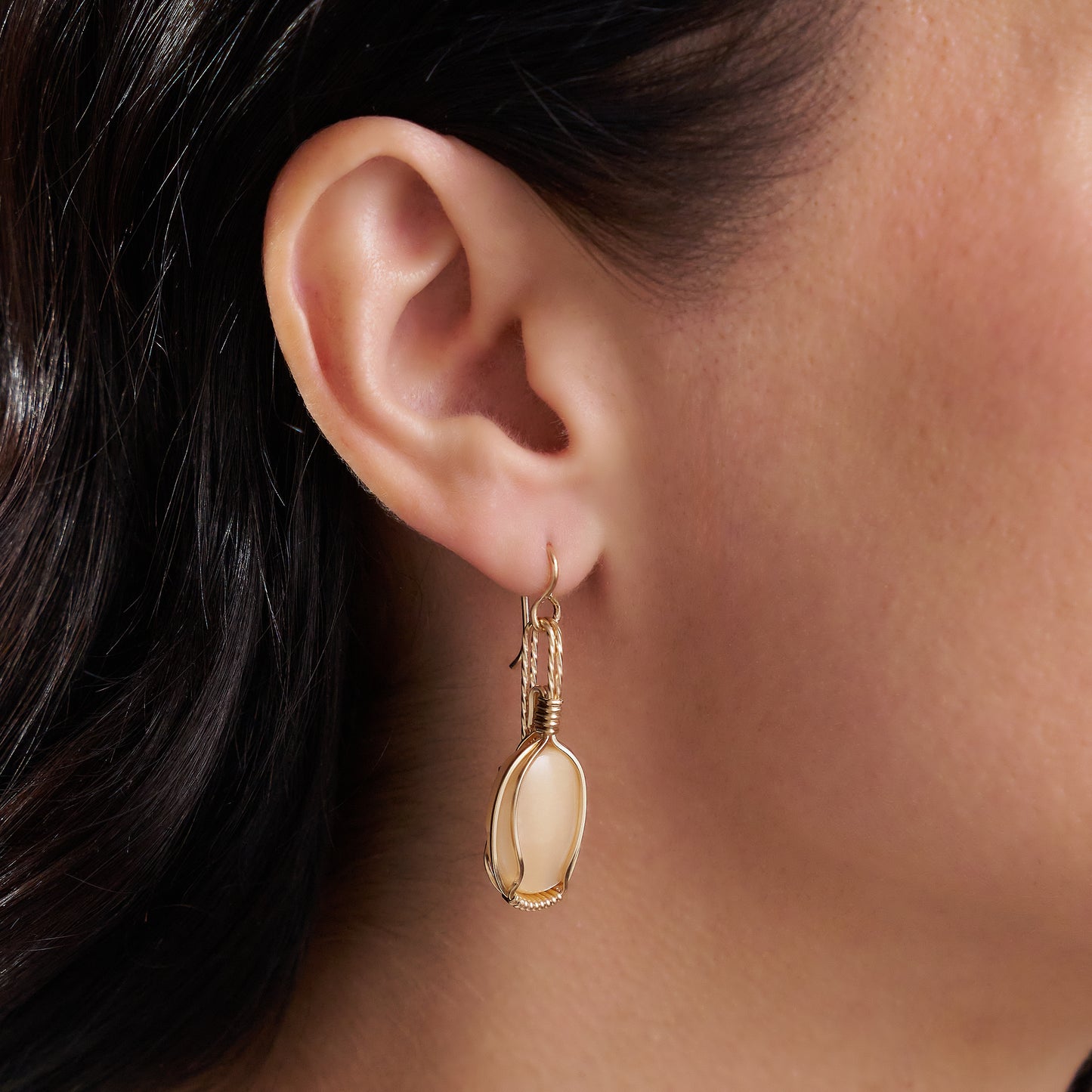 Semi-Precious Cabochon Earrings