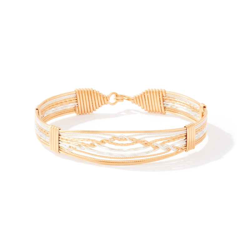 A Mother's Embrace Bracelet | 14K Gold Artist Wire and Sterling Silver | Ronaldo Designer Jewelry