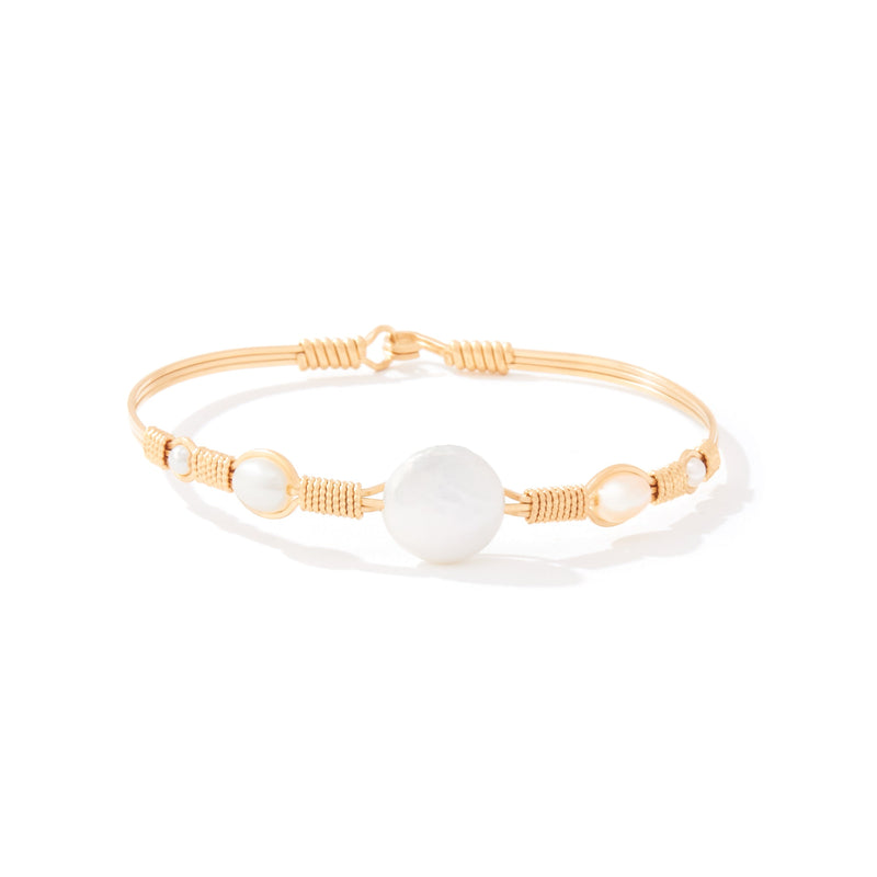 Happily Ever After Bracelet | 14K Gold Artist Wire with Pearl | Ronaldo Designer Jewelry