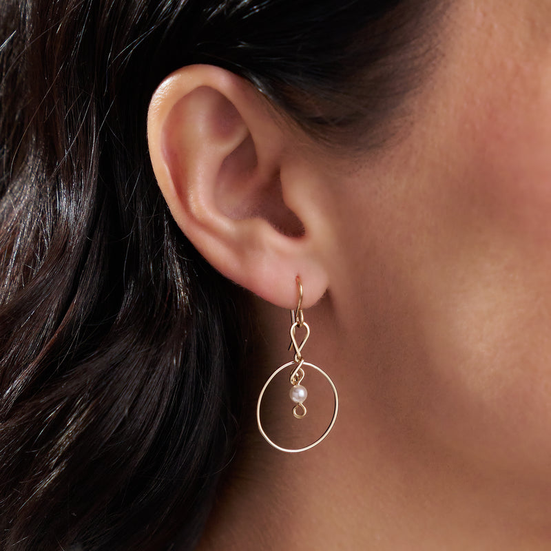 Always By My Side Earrings | 14K Gold Artist Wire | Lifestyle Shot | Ronaldo Designer Jewelry