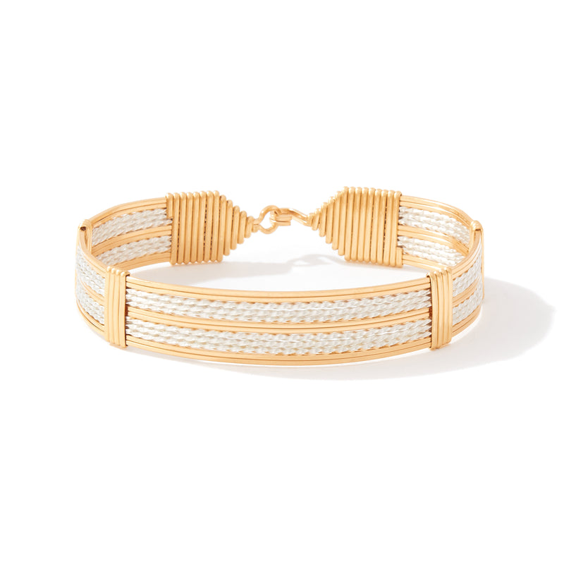 Empire Bracelet | 14K Gold Artist Wire and Sterling Silver | Ronaldo Designer Jewelry