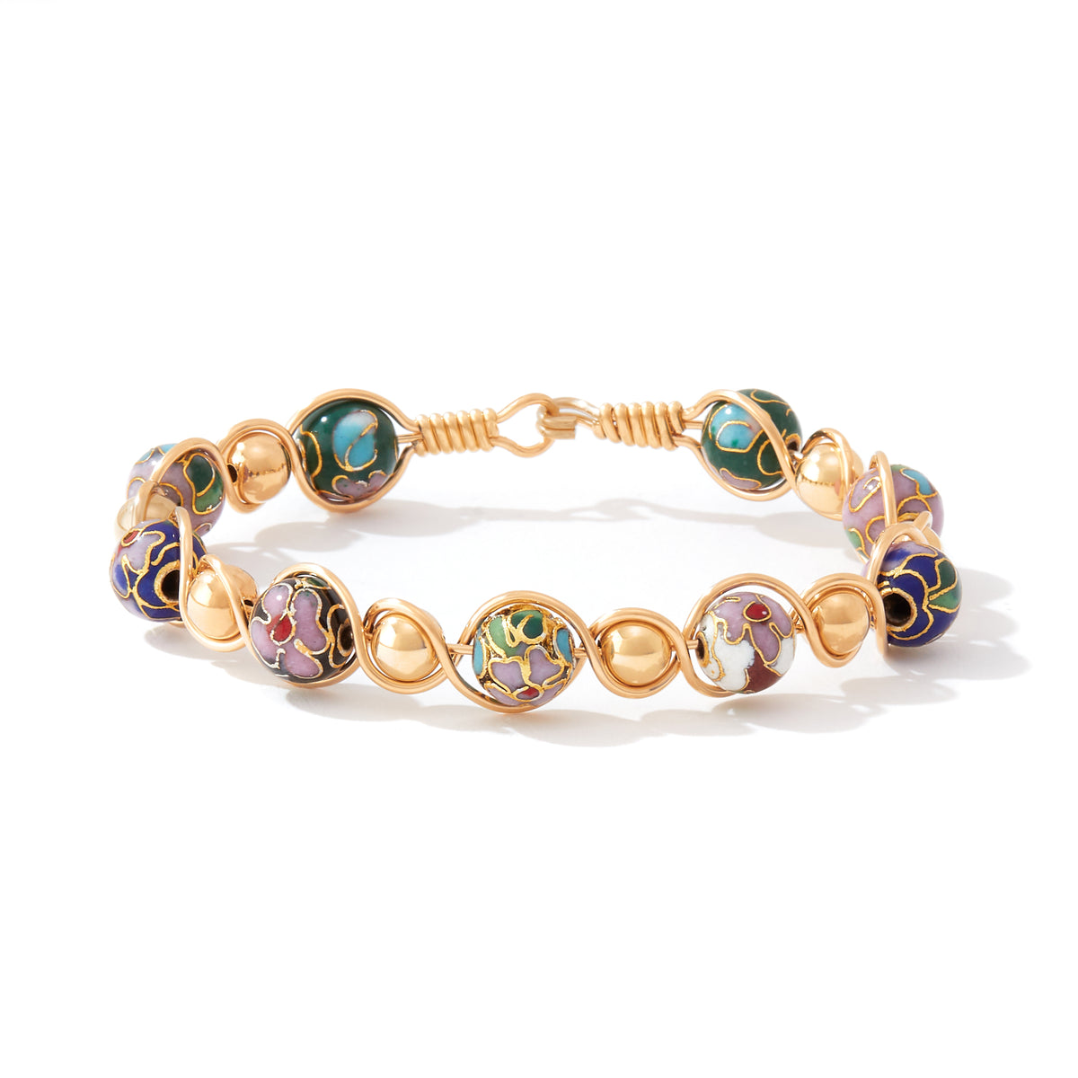 Cloisonne Bracelet | 14K Gold Artist Wire | Ronaldo Designer Jewelry