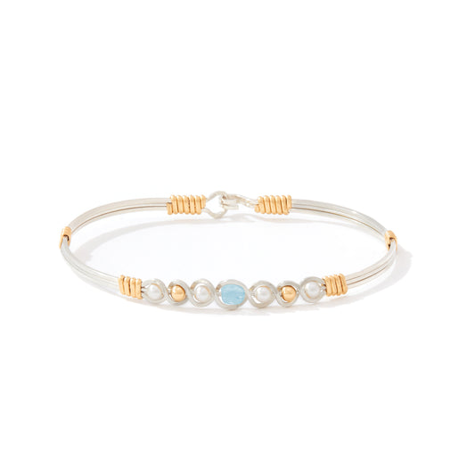 Divine Plan Bracelet in Silver with 14K Gold Artist Wire Wraps