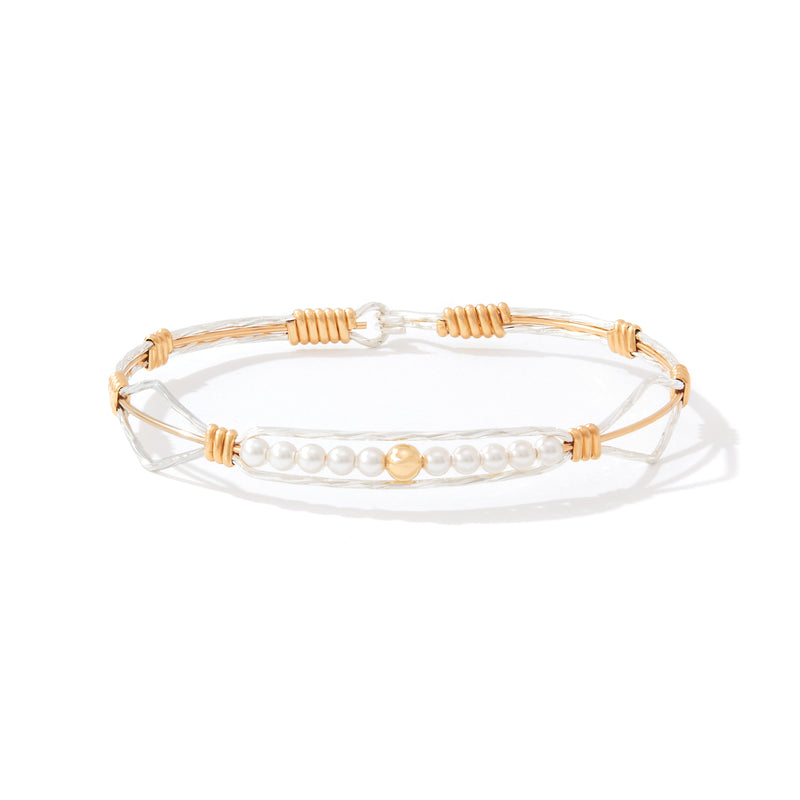 Angels on Earth Bracelet | 14K Gold Artist Wire and Sterling Silver | Ronaldo Designer Jewelry