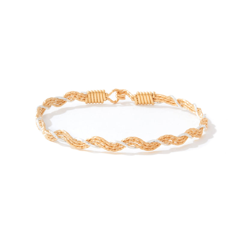 A Mother's Love Bracelet | 14K Gold Artist Wire and Sterling Silver | Ronaldo Designer Jewelry