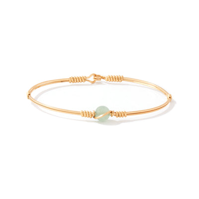 Breathe Bracelet With Aventurine Stone | 14K Gold Artist Wire | Ronaldo Designer Jewelry