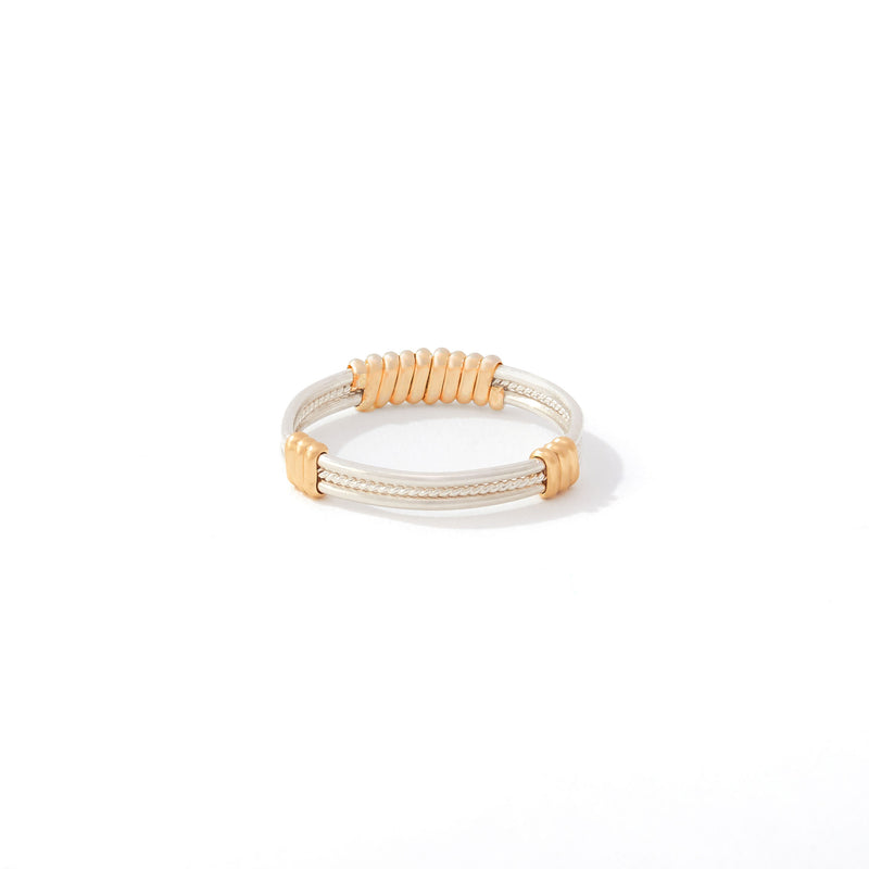 Be Kind Ring | Sterling Silver with 14K Gold Artist Wire Wraps | Ronaldo Designer Jewelry