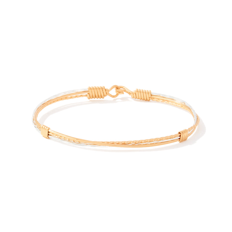 Dare to Dream Bracelet | 14k Gold Artist Wire with Sterling Silver | Ronaldo Designer Jewelry