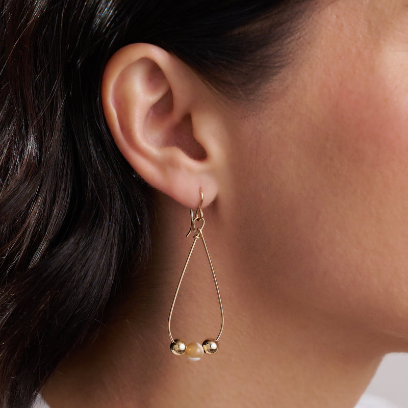 Dream in Color Earrings  | 14K Gold Artist Wire | Lifestyle Shot | Ronaldo Designer Jewelry