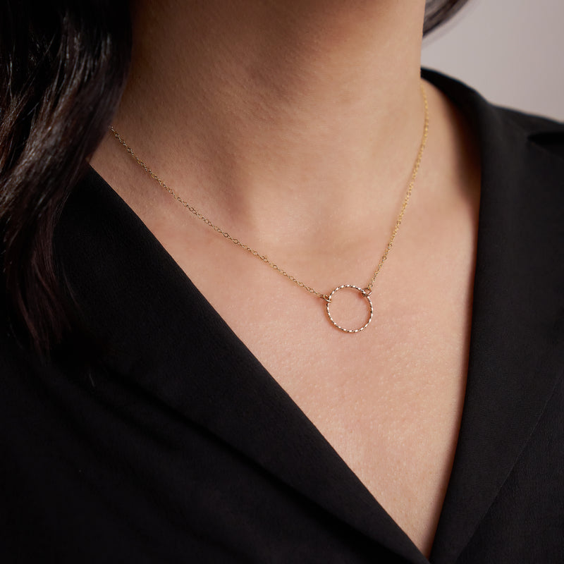 Forever Mine Necklace | All 14K Gold Artist Wire | Lifestyle Shot | Ronaldo Designer Jewelry