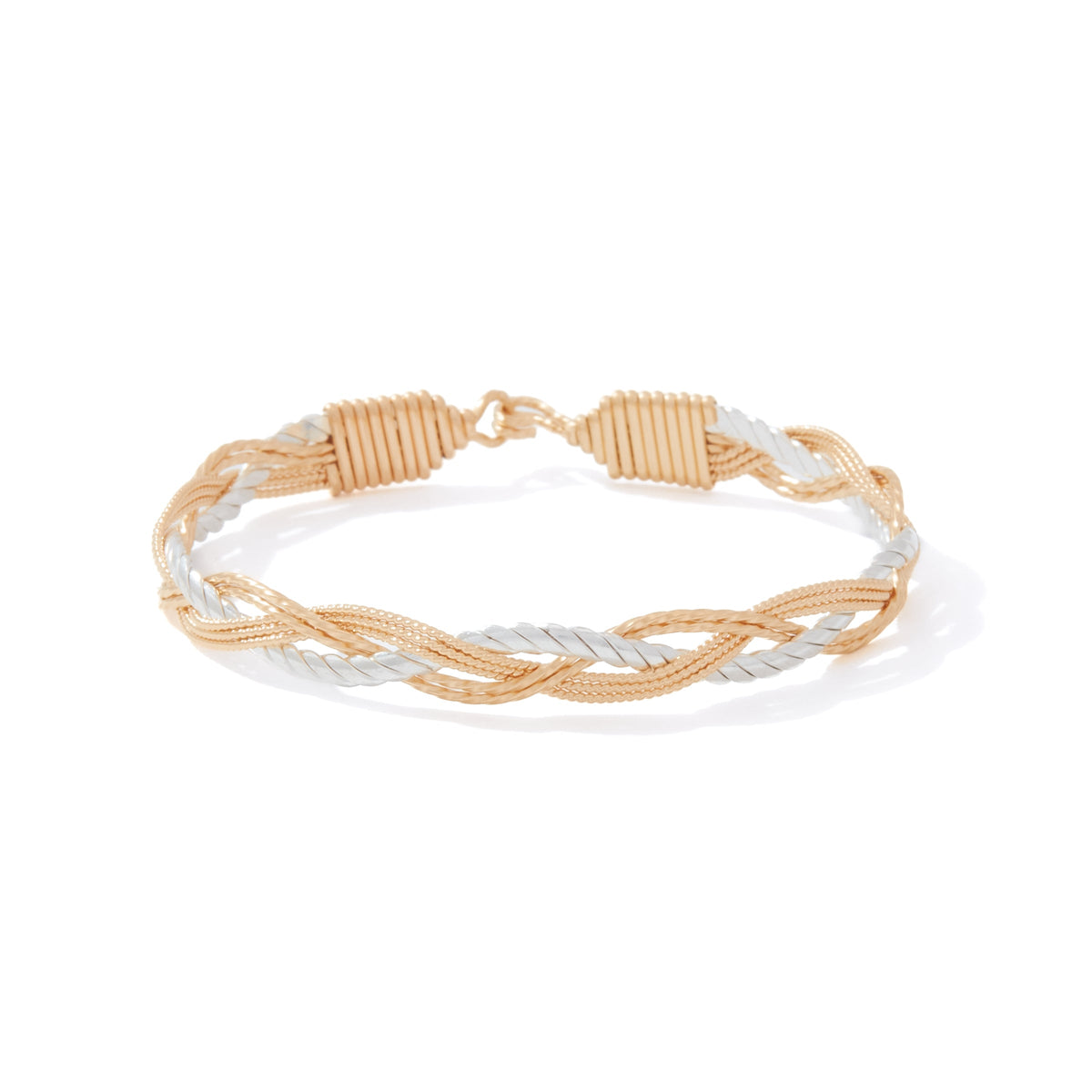 God's Up To Something Bracelet | 14K Gold Artist Wire and Sterling Silver | Ronaldo Designer Jewelry
