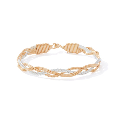 God's Up To Something Bracelet | 14K Gold Artist Wire and Sterling Silver | Ronaldo Designer Jewelry