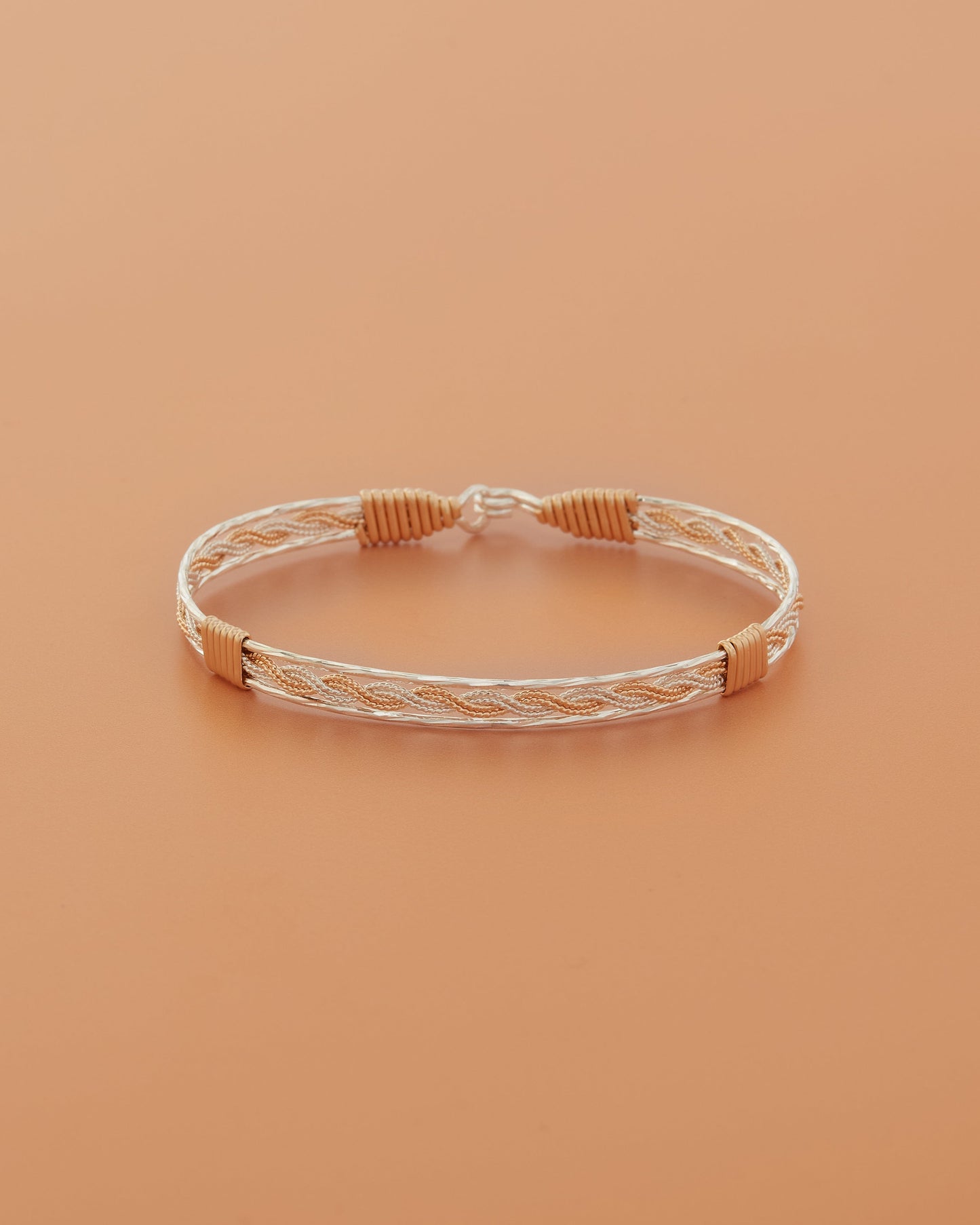 Always a Part of Me Bracelet | 14K Gold Artist Wire and Sterling Silver | Studio Shot | Ronaldo Designer Jewelry