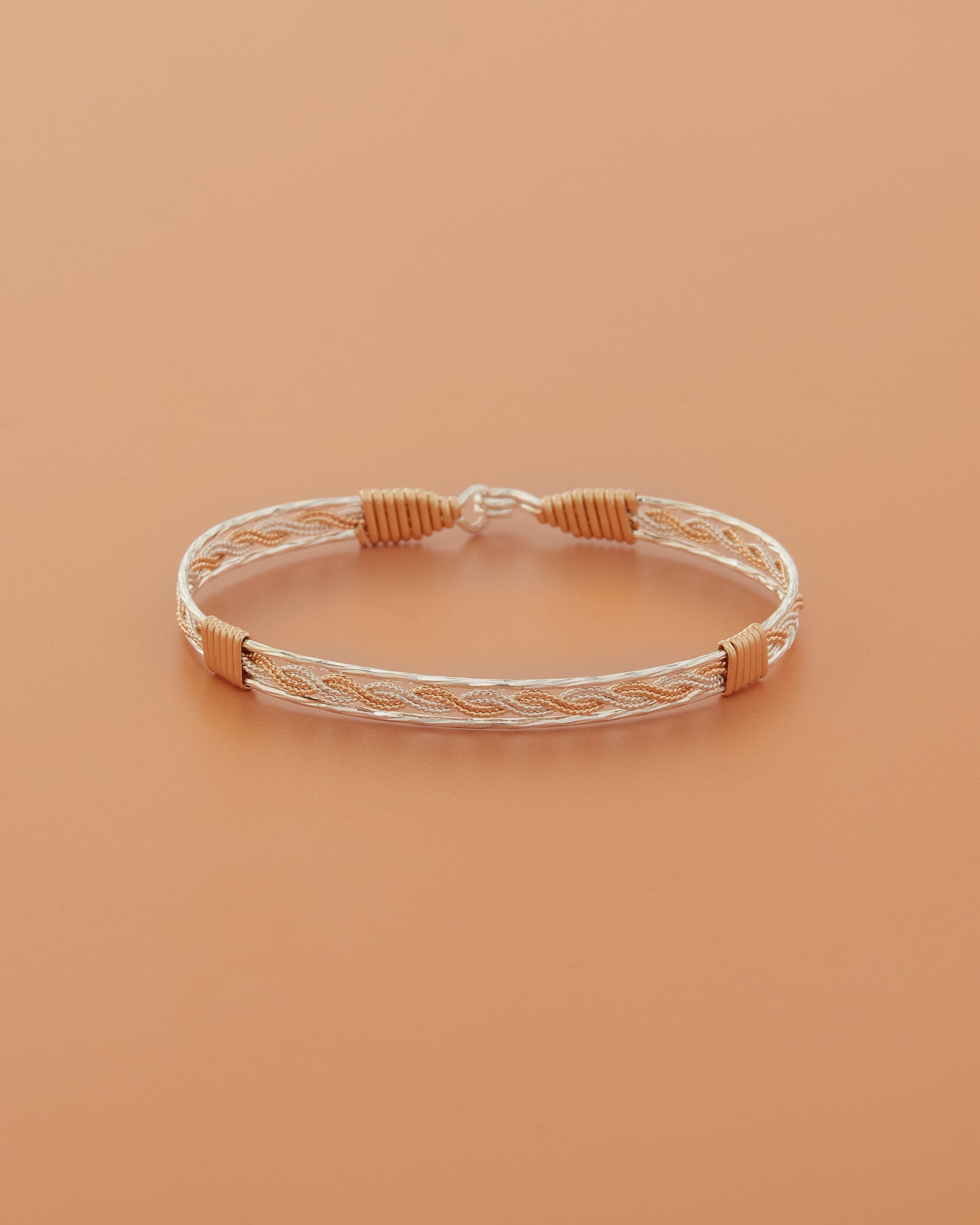 Always a Part of Me Bracelet | 14K Gold Artist Wire and Sterling Silver | Studio Shot | Ronaldo Designer Jewelry