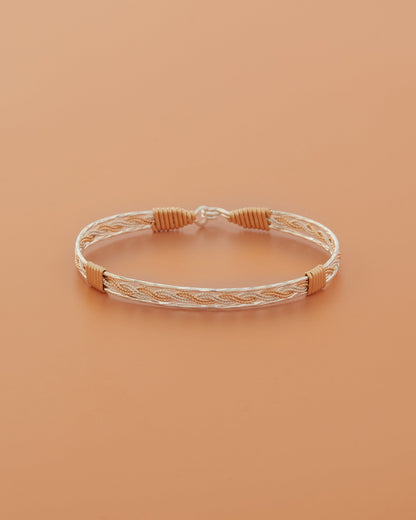 Always a Part of Me Bracelet | 14K Gold Artist Wire and Sterling Silver | Studio Shot | Ronaldo Designer Jewelry