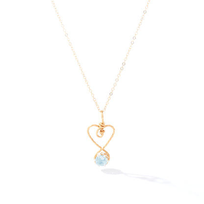 Hold My Heart Pendant in 14k Gold Artist Wire