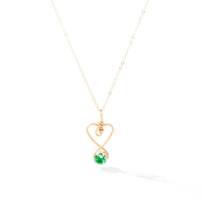 Hold My Heart Pendant in 14k Gold Artist Wire