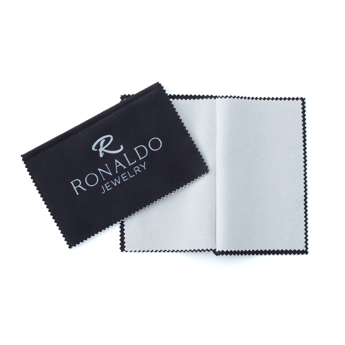 Ronaldo Jewelry Polishing Cloth - open showing both sides