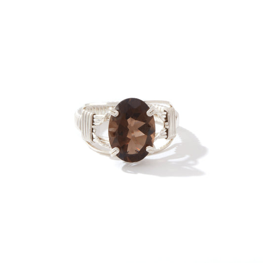Gemstone Ring  | Sterling Silver | Smokey Quartz | Ronaldo Designer Jewelry
