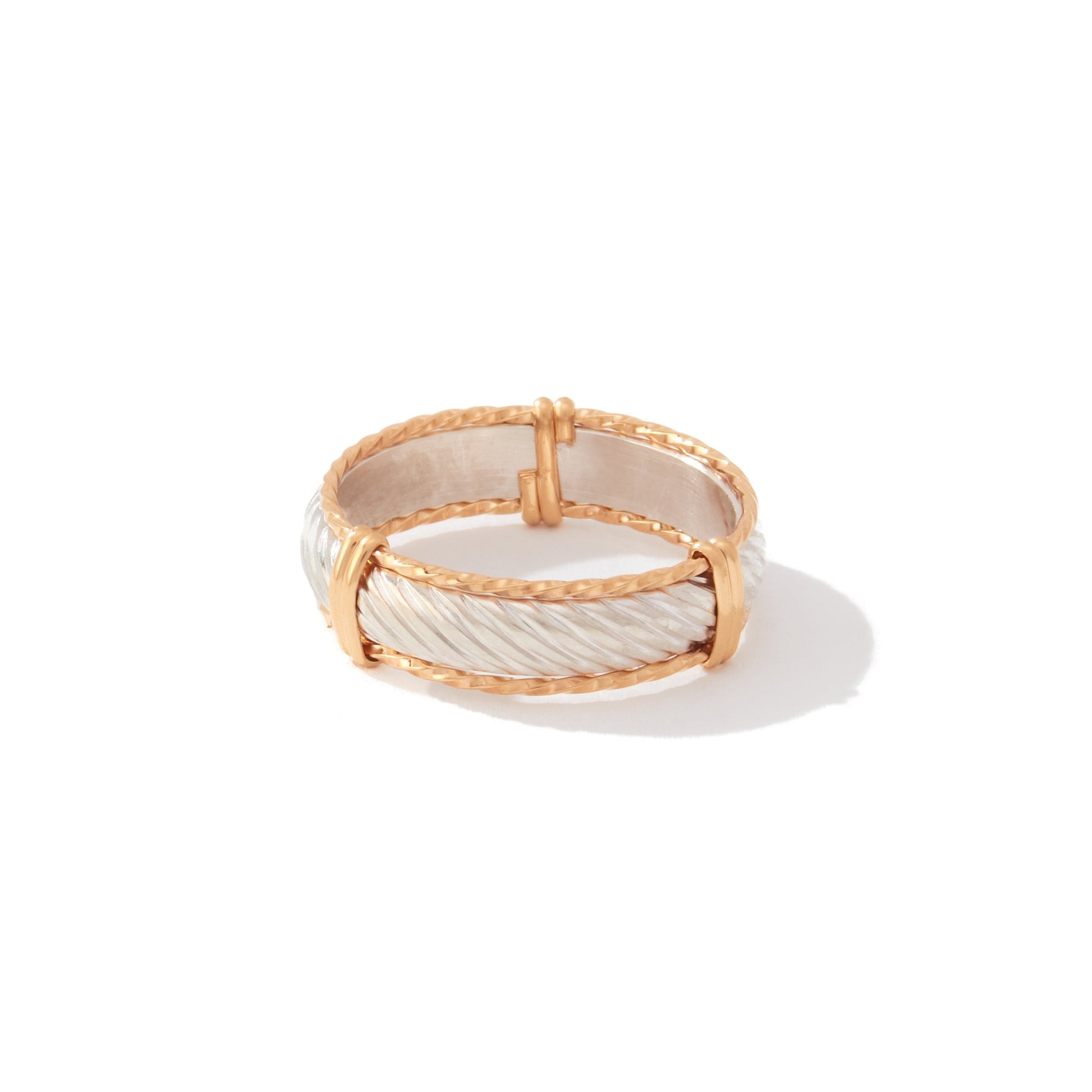 Admire Ring | 14K Gold Artist Wire and Sterling Silver | Ronaldo Designer Jewelry